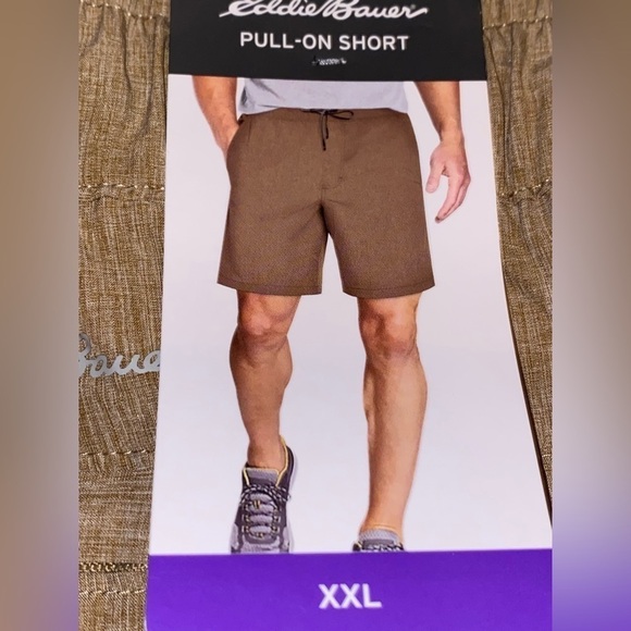 Eddie Bauer Men Short Water Resistance Stretch Woven Tech XXL Gorpcore UPF50 NEW - Picture 8 of 9